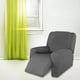 thumbnail image 3 of Funda de sofá suave elástica con elástico, de muebles, funda de sofá lavable, suave y fácil de utilizar, para cojín, sofá, , mascotas Gris oscuro 4 rebanadas Macarena cubierta de chaise lounge, 3 of 7