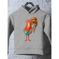 thumbnail image 3 of Rooster In Red Boots Hoodie Toddler -Image by Shutterstock,  4 Toddler, 3 of 4