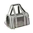 thumbnail image 3 of Elegante bolsa de viaje para mascotas pequeñas: diseño práctico para llevarla de viaje Gris, 3 of 9
