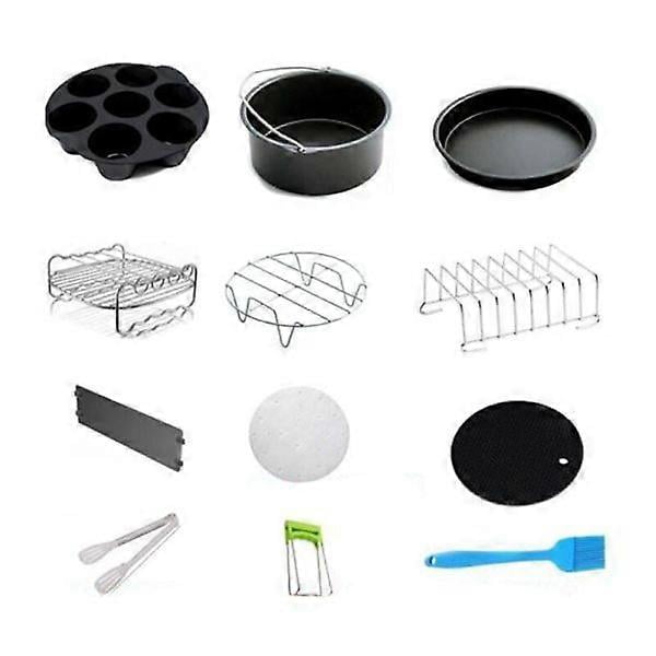 8-inch Air Fryer Accessories Suitable for Air Fryer 5.2-8QT Baking Basket Pizza Plate Grill Pot