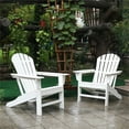 thumbnail image 3 of Northlight All Weather Recycled Plastic Outdoor Adirondack Chair, White, 3 of 6