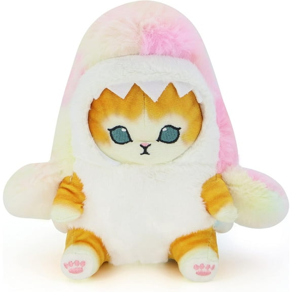 Soft and Cute Shark Cat Plush Toy Stuffed Animal Doll (Tie-dye Shark cat, 20cm/7.8in)