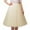 Beige, variant on YMNXA Womens Skirt High Waisted Solid Color Knee Length Pleated Mesh Stylish Comfortable Tutu Skirt For Party Beige One Size