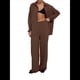 thumbnail image 3 of Conjuntos Casuales de Mujer para Estar en Casa, Camisas de Larga con Botones y Pantalones de Pierna , Chándal Marrón Oscuro XXL, 3 of 10