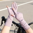 thumbnail image 2 of Ticikt Women MidâLength Sun Protection Gloves, Breathable Thin Nonâ Gloves for Driving Cycling,Light Purple, 2 of 4
