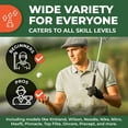 thumbnail image 5 of Golf Ball Monkey Cheap Value Line Series Golf Balls 50 Pack - 4A Golf Balls Recycled/Near Mint Golf Balls Bulk w/ 15 Tees and Mesh Carrying Bag, 5 of 9