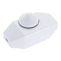 Uxcell AC 220V 150W Screw Terminal Lamp Dimmer White Rotary Cord Switch