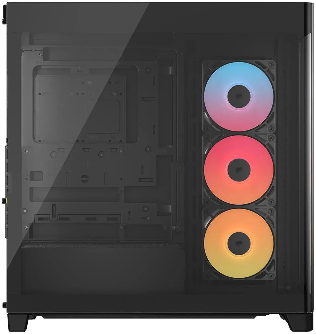 CORSAIR FRAME 4500X RS-R ARGB Panoramic Glass Mid-Tower PC Case – Panoramic Glass Exterior – InfiniRail™ Fan Mounting System – Fits Dual 360mm Radiators – ASUS BTF, MSI Project Zero