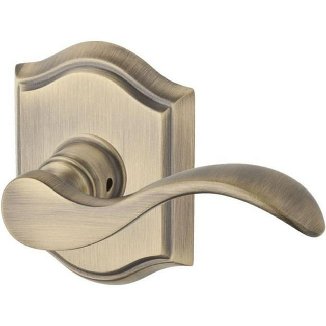 Baldwin HD.CUR.R.TAR.049 Half Dummy Right Hand Curved Lever & Traditional Arch Rose, Matte Brass & Black