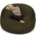 thumbnail image 4 of Chill Sack Bean Bag Chair, Memory Foam with Microsuede Cover, Kids, Adults, 6 ft, Olive, 4 of 9
