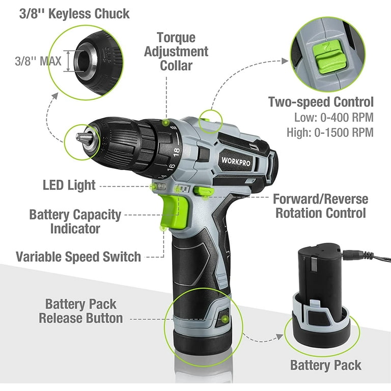 BLACK+DECKER 12-volt Max 3/8-in Keyless Cordless Drill (1-Battery Included,  Charger Included in the Drills department at