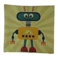 thumbnail image 2 of Robot | Yellow | Fun Gifts | Pillow Cover | Home Decor | Throw Pillows | Happy Birthday | Kids Room Decor | Kids Room | Room Decor, 2 of 3