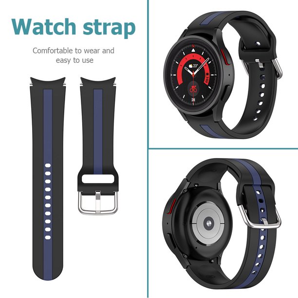 Correa de silicona Bandas de reloj impermeables a prueba de sudor engrosadas para Galaxy Watch5 Pro