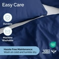 thumbnail image 7 of CGK Linens 2-Piece Premium Duvet Cover Set - Twin Size Soft Comforter Cover With Zipper & Matching Pillowcases, Navy Blue, 7 of 7