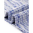 thumbnail image 5 of INSPIRE CHIC Women's 2 Piece Tweed Suit Set Button Down 3/4 Sleeve Jacket Pencil Skirt Set Royal Blue XS, 5 of 6