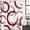 Red, variant on Polyester Fabric Red Grey Shower Curtain, Geometric Circle Modern Abstract Simple Art Waterproof Bathtub Curtain Bathroom Decor Set with Hooks 36 x 78 Inches