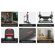 Sunny Health & Fitness Smart Foldable Manual Treadmill with Fixed Incline, Trainer Led Workouts & Performance Tracking via Bluetooth SunnyFit App - SF-T1407SMART