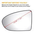 thumbnail image 3 of Unique Bargains Left Driver Side Rearview Mirror Glass Replacement Heated White Glass w/ Back Fit for NISSAN Qashqai, 3 of 6