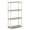 Sonoma Oak, variant on Pemberly Row Turn-N-Tube Engineered Wood 4-Tier Shelf Display Rack in Sonoma Oak