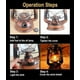 thumbnail image 3 of Lámparas de aceite de gran capacidad de 10 onzas líquidas para uso en interiores, lámpara de aceite con perilla de control de incendios, lámpara de queroseno con 3 mechas/linternas_ Kaili Sencillez, 3 of 5