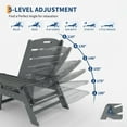 thumbnail image 4 of Chaise Longue d'Extérieur Avec/sans Roues, Grande Chaise Longue d'Extérieur Réglable à 5 Positions avec Porte-Gobelet, Chaise Longue de Patio en Résine HDPE pour Bord de Piscine pour Terrasse, Patio, Cour Arrière, 4 of 7