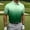Green, variant on Men's Gradient Golf Polo Shirt Casual Short Sleeve Lapel Button Down Performance Athletic Polo