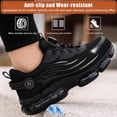 thumbnail image 6 of XQJ Steel Toe Shoes for Men Women Air Cushion Sneakers Lightweight Breathable Safety Work Shoes Industrial Construction Anti-puncture Safety Shoes Sneakers Black Size 11, 6 of 9
