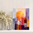 thumbnail image 2 of Sunrise Sunset Geometric Abstract Canvas Print Apartment Hotel Decor, 2 of 8