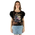 thumbnail image 4 of Disney Villains Women's Short Sleeve T-Shirt Black Rust Wash, 4 of 7