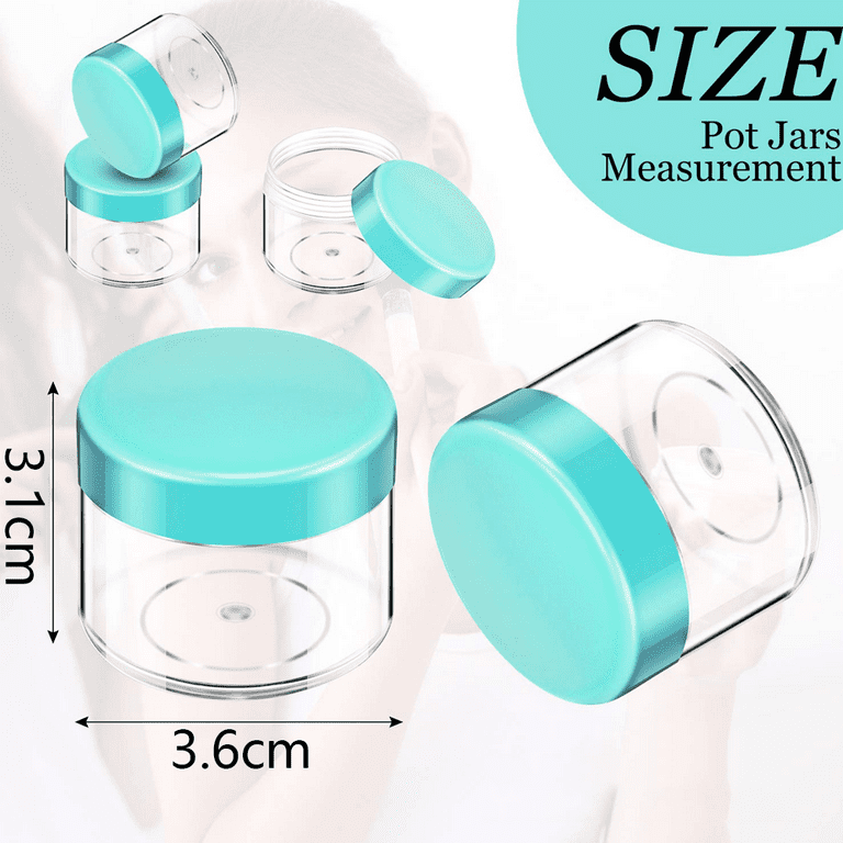 24 Pieces Empty Clear Plastic Jars with Lids Round Storage Containers  Wide-Mouth for Beauty Product Cosmetic Cream Lotion Liquid Slime Butter  Craft