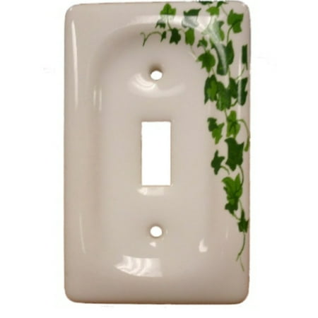Ceramic Heat Reflector Plate - Leviton Green Vine Ceramic Toggle Switch Cover Wallplate Switchplate 89501-GRN
