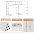 thumbnail image 4 of Blanca 10-cajón cómoda: mesa de TV & entertainment center, fabric almacenamiento cómoda para dormitorio, hallway, nursery, closets, steel frame con wood top, 4 of 5