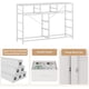 thumbnail image 4 of Blanca 10-cajón cómoda: mesa de TV & entertainment center, fabric almacenamiento cómoda para dormitorio, hallway, nursery, closets, steel frame con wood top, 4 of 5