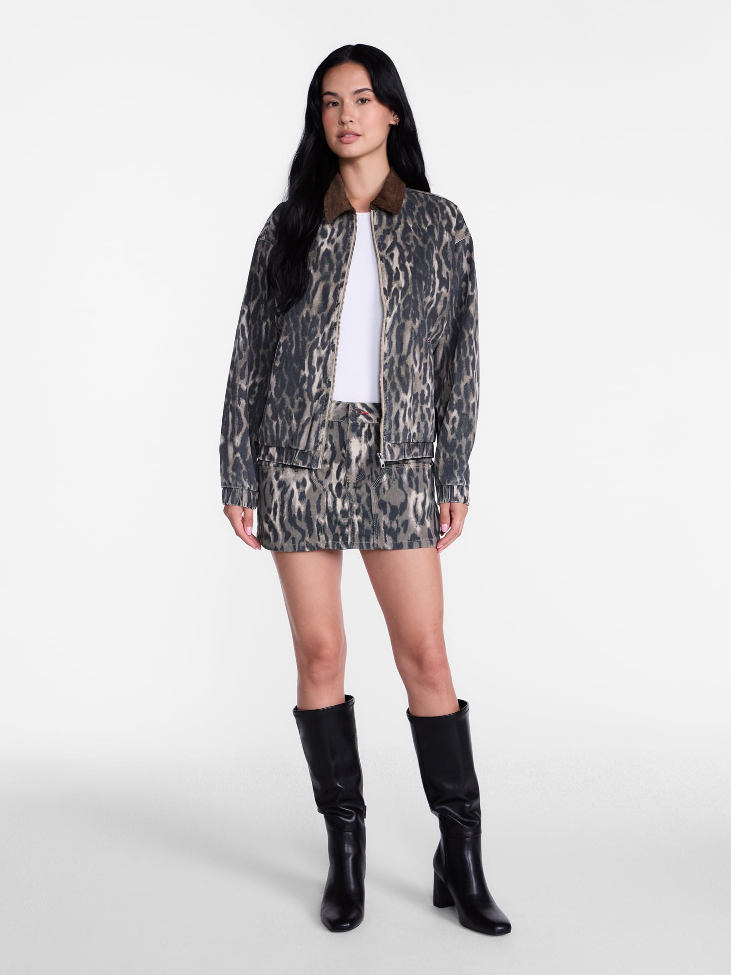 Madden NYC Women's Cotton Twill Bomber Jacket, Sizes XXS-XXL