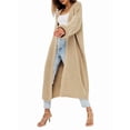 thumbnail image 3 of Women'S Oversized Long Cardigan Open Front Duster Sweater Cardigan Khaki XL, 3 of 10