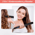 thumbnail image 2 of Plancha 2 en  1 Para Cabello De Cerâmica  Negra con Rojo, 2 of 5