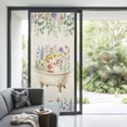 thumbnail image 3 of Spring Floral Pig Window Privacy Film, Weeping Flowers Leaves Farmhouse Rustic Static Cling UV Sun Blocking Tint Film Heat Control Windows Films for Bedroom Bathroom, Window Stickers 35.4"x78.7", 3 of 7