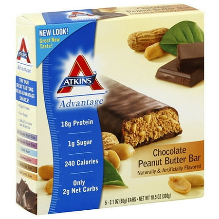 peanut advantage atkins 5ct butter bars oz chocolate pack