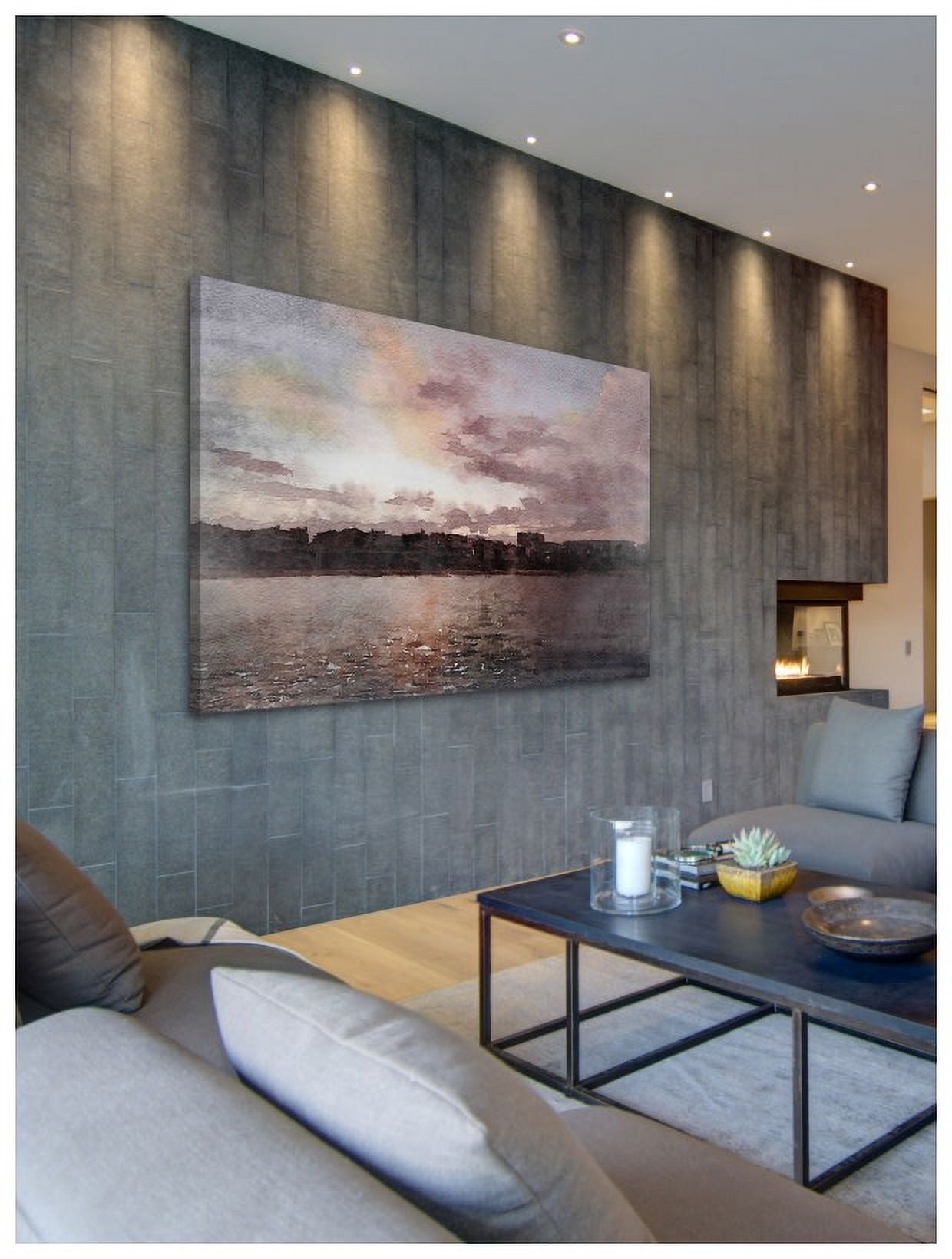 "Red Sky at Night 2" Painting Print on Wrapped Canvas
