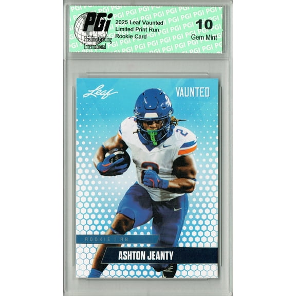 Ashton Jeanty 2025 Leaf Vaunted #V-02 Only 5k Made Rookie Card PGI 10