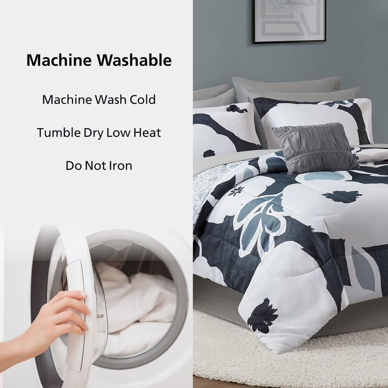 Free Shipping! Mainstays King Bed in a Bag Comforter Set with