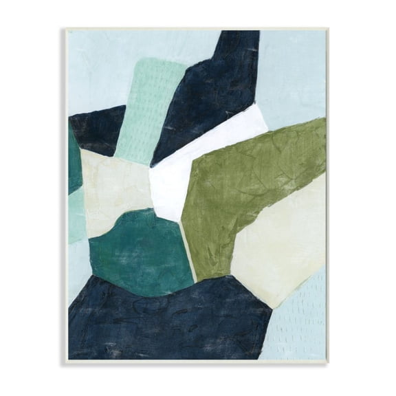 Stupell Industries Abstract Dynamic Infused Shapes Blue Green Beige Design by Grace Popp