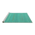thumbnail image 2 of Ahgly Company Machine Washable Indoor Rectangle Abstract Turquoise Blue Contemporary Area Rugs, 7' x 10', 2 of 4