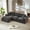 Dark Gray, variant on MAYEERTY Modern Modular Chenille Sofa, Dark Gray Cloud-Soft Sectional Couch for Living Room