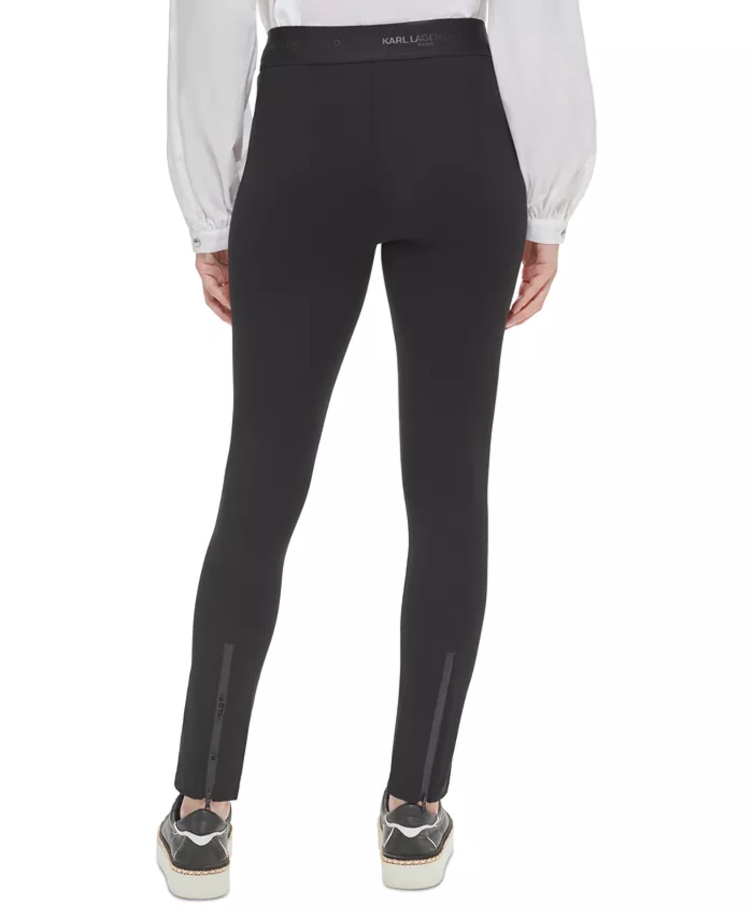KARL LAGERFELD PARIS Zip-Detail Pull-On Pants - Walmart.com