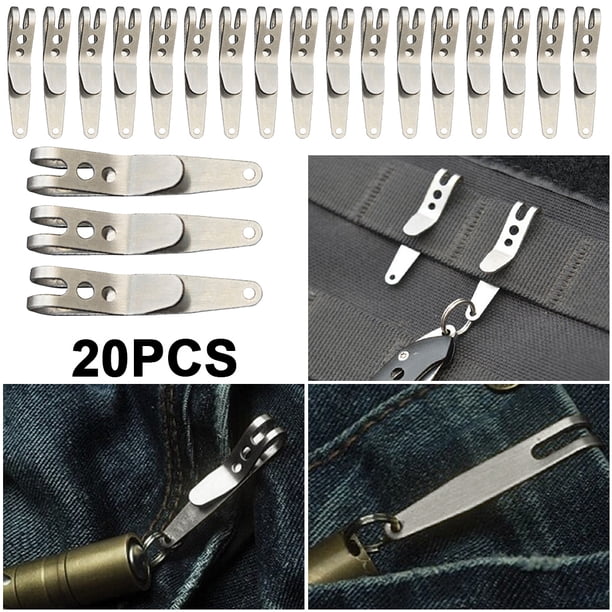 Mini Bolso Bolsillo Con Clip Suspensión Acero Inoxidable Mosquetón para Llavero