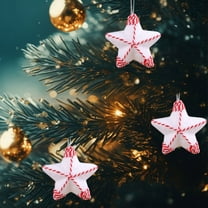 Hwkond Christmas Tree Balls 3pc Festival Pendant Accessories Elegant Christmas Tree Decorations Pendants Suitable For Indoor And Outdoor Use,White