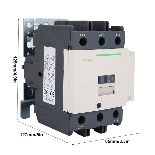 Contactor YWBL-WH LC1D80 de 50/60 Hz de 3 polos de bobina de CA Contactor 220 V 80 A Ecomeon no
