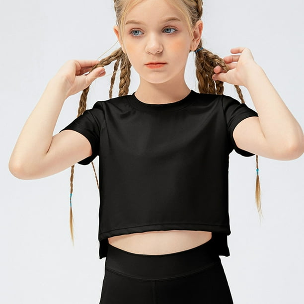 T-Shirt Fille Nike G NSW TEE SS SLIM CROP Noir Sport 2000 - Ref HF7011-010