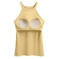 thumbnail image 5 of Baberdicy Built-in Bra Camisole - Women's Seamless Sleeveless Undershirt, Supportive Padded White Layering Tank Top (Yellow | XL), 5 of 6